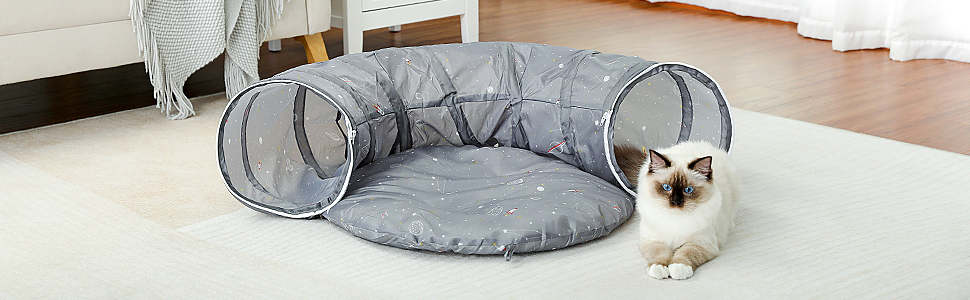 PAWZ Road Тоннель для котів Upgrade, сірий, сучасне ігрове приладдя для котів