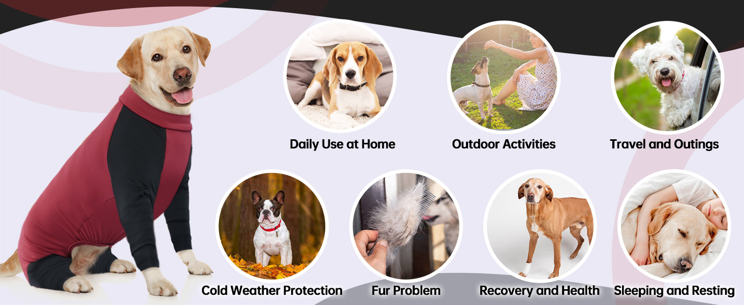 Комбінезон для собак Hjyokuso з ніжками, піжама для собак середніх порід, післяопераційний одяг для собак, червоний