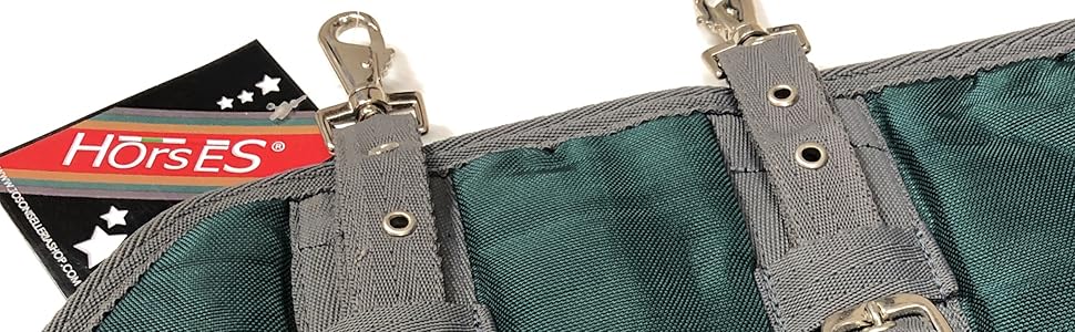 Зимова ковдра для коня 500g, утеплена, м'яка, зручна, для денника/стійла, чорна, зелена, 135 см