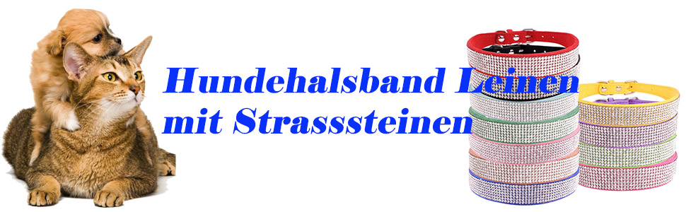 Нашийник та поводок для собак ETOPARS з стразами та кристалами, набір для собак та котів, чорний