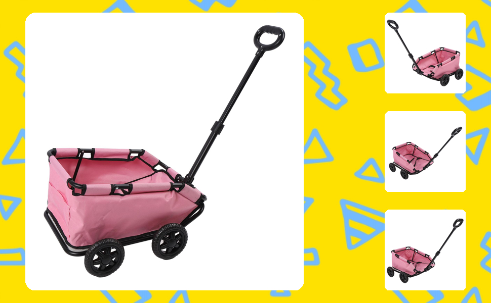 Складаний візок для собак, котів та інших дрібних домашніх тварин. Візок для домашніх тварин до 13 кг, 51 x 35 x 23 см, з 4 колесами