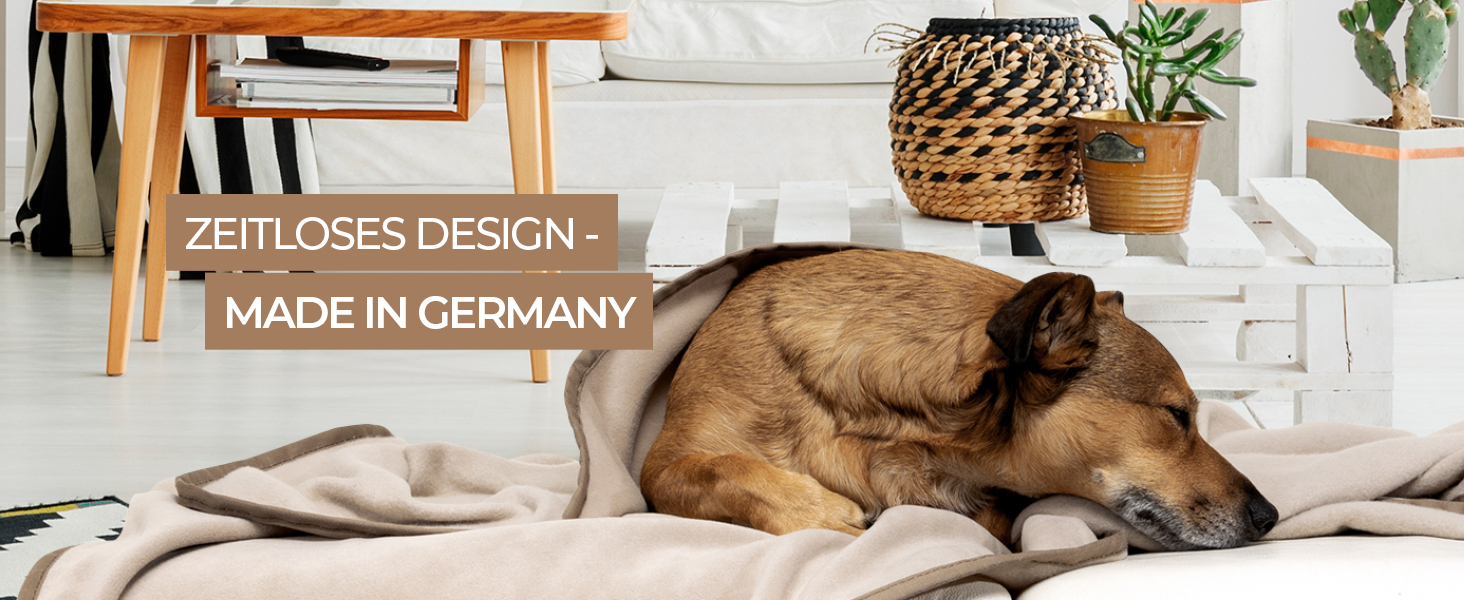 М'яка ковдра для собак Doctor Bark, 100x70 см, блакитна, миюча до 95°C, флісова, Made in Germany