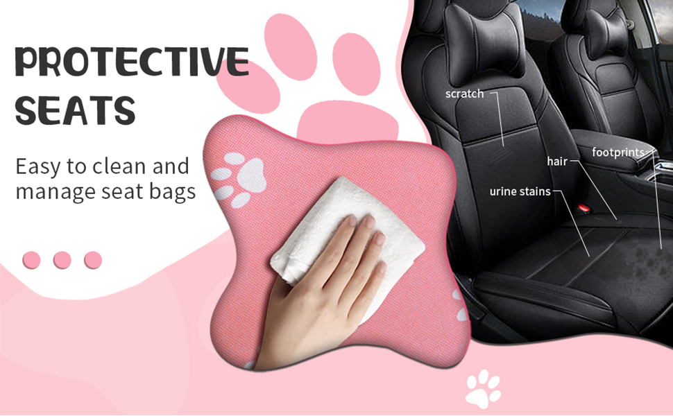 Автомобільний лежак для собак та котів, Oxford, 40x32x24 см, рожевий