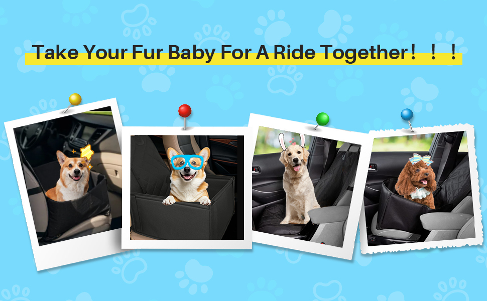 Автокрісло для собак OKYUK: водонепроникне, антиковзаюче, 2-в-1 для маленьких та середніх собак