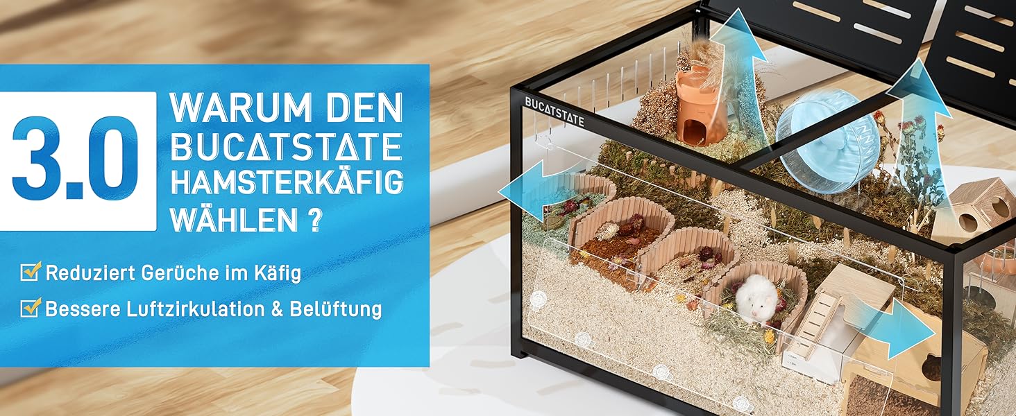 Клітка для хом'яків та гризунів металева 120×60×62 см, стелажна, біла, легка збірка (0,72 м²)