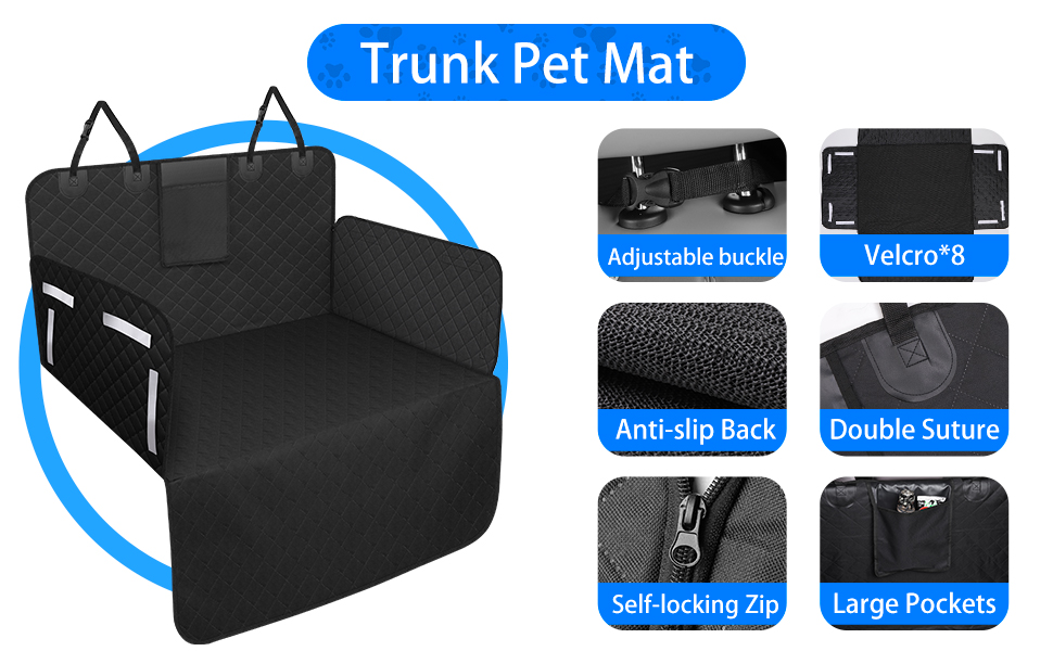 Захист для багажника автомобіля для собак, килимок у багажник для маленьких авто, водовідштовхувальний, універсальний, сірий, 185x150 см