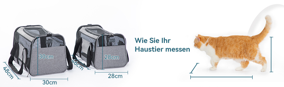 Транспортна сумка для собак та котів Petsfit, складана, сіра (S)