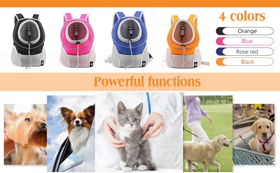 Рюкзак для собак та котів PETCUTE: зручна переноска з висувною головою та знімним килимком, чорний