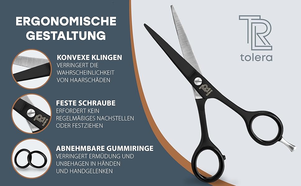 Набір професійних перукарських ножиць з гребінцем та екіпежем | Ножиці для стрижки та проріджування волосся - гострі та точні - унісекс перукарські ножиці та ножиці для проріджування