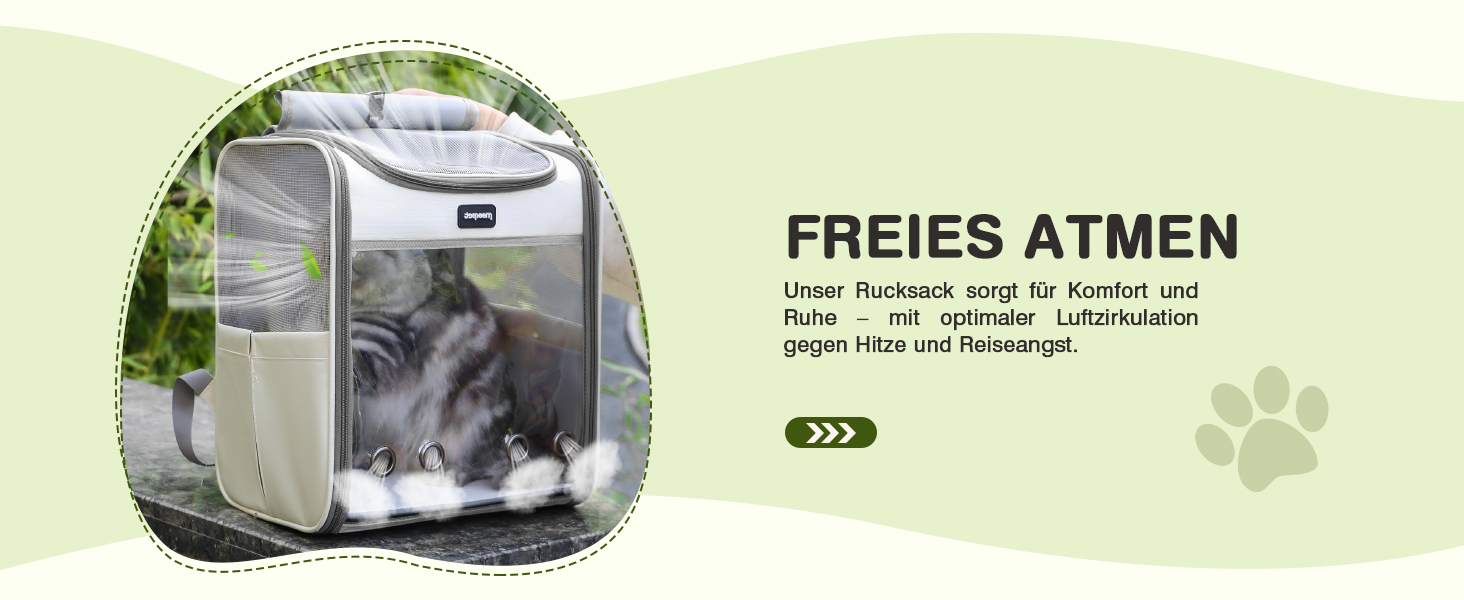 Рюкзак для котів великих порід ALLSOPETS, складаний рюкзак для собак та котів, дихаюча переноска для подорожей, прогулянок та походів (димно-зелений)