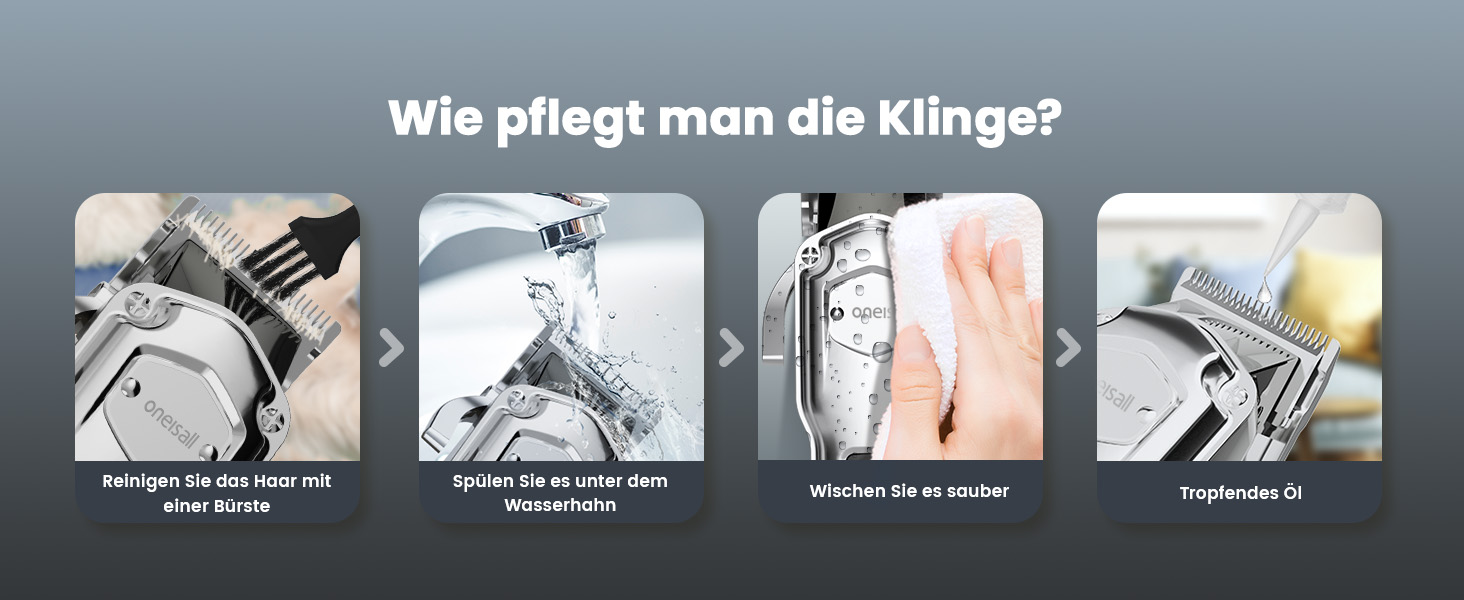 Машинка для стрижки собак Oneisall 4-в-1: стрижка, триммінг, шліфування кігтів. Підходить для собак та котів, тиха, професійна, 4 години роботи від акумулятора