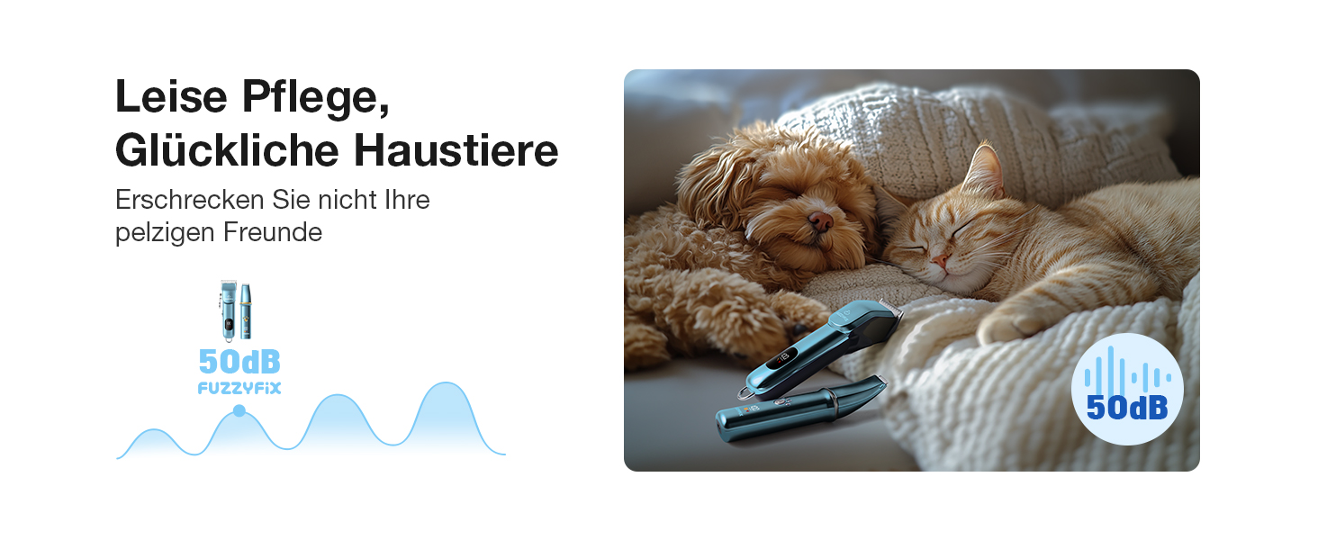 Машинка для стрижки собак FuzzyFix 3-в-1: стрижка, грумінг, триммінг. Професійна, для собак та котів, блакитна