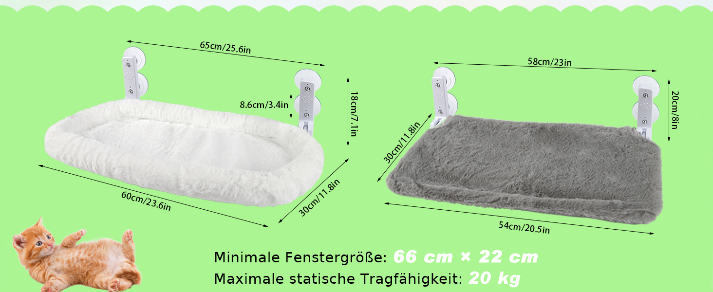 Лежанка для котів Casgee на вікно 60x30 см, гамак для котів з міцними присосками, лежанка для котів на вікно, складане котяче ліжко на вікно, лежанка для котів на підвіконня до 20 кг, гамак для котів на вікно, бежевий котячий лежак XL бежевий