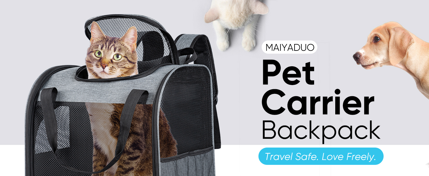 Рюкзак-переноска для котів з сітчастим вікном - складаний переносник для котів та маленьких собак (4-8 кг) з надійною застібкою-блискавкою, страхувальний поводок, ідеальний для подорожей та прогулянок