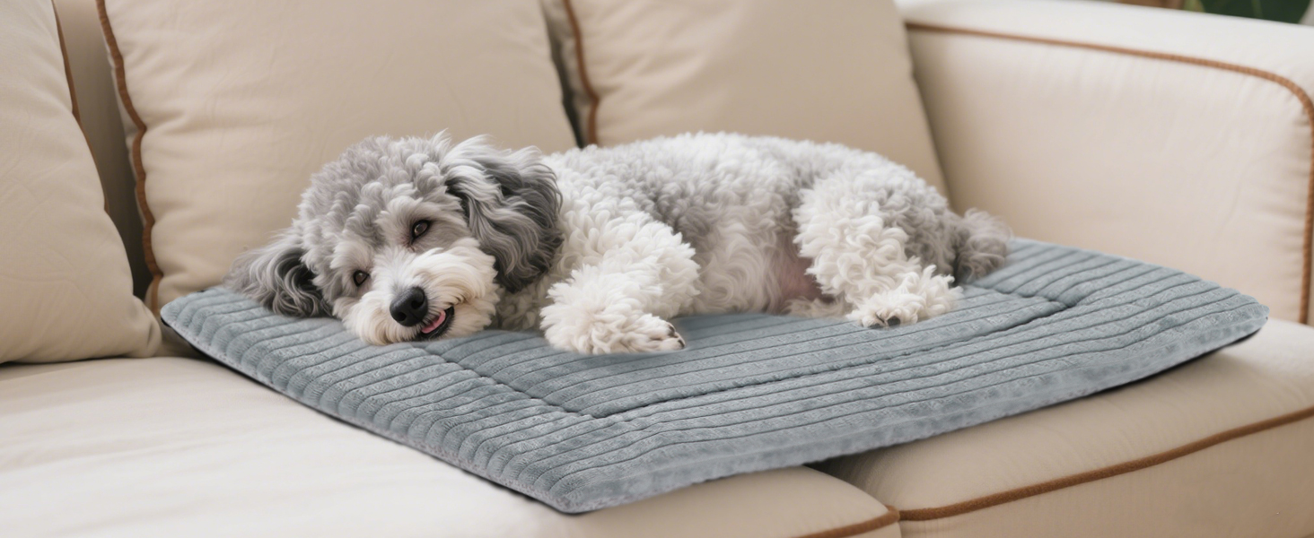 Килимок для собак, миючий, м'який, для маленьких, середніх та великих собак, сірий, 90x70 см (XZ016)