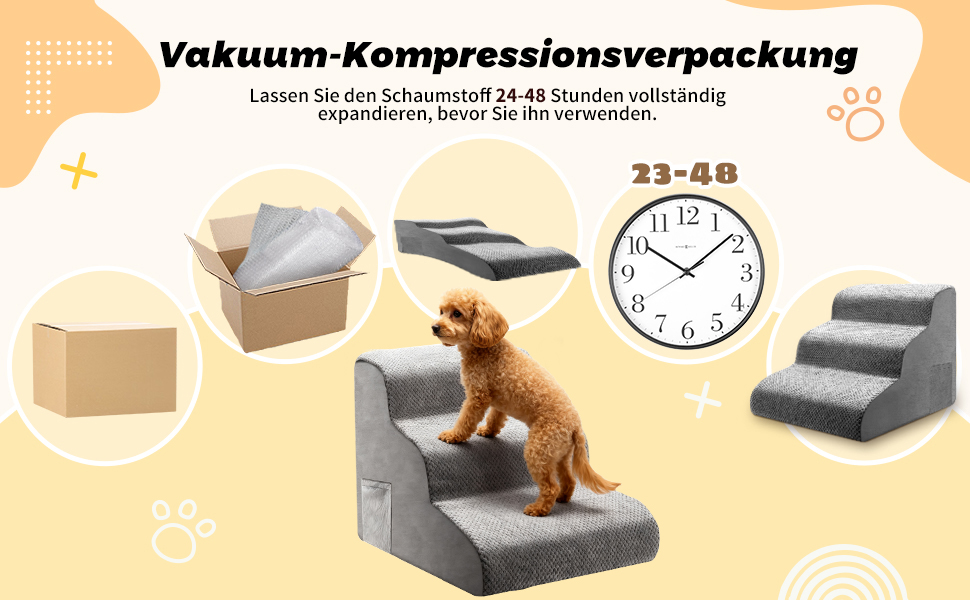 Сходинка для собак та котів на 3 сходинки, 40 см, з неслизьким покриттям. Зручна рампочка для собак та котів похилого віку, маленьких порід. Виготовлена з 30D піни, знімна та миється. Підходить для софи, ліжка, авто.