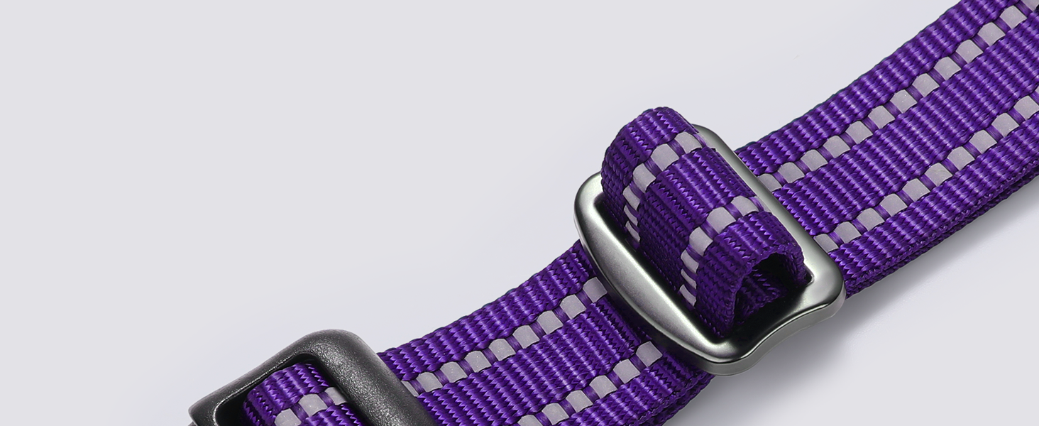 Нагрудник для собак Rabbitgoo середнього розміру, анти-тяга, регульований з ручкою, міцний, тактичний, з металевими пряжками для прогулянок (M, фіолетовий)