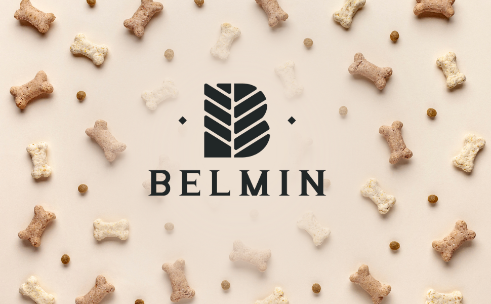 Миска для собак BELMIN, піднята - миска для води та їжі для собак, піднята годівниця для великих собак та котів, 2 регульовані висоти, миска з кераміки з бамбуковим підставкою, неслизький килимок