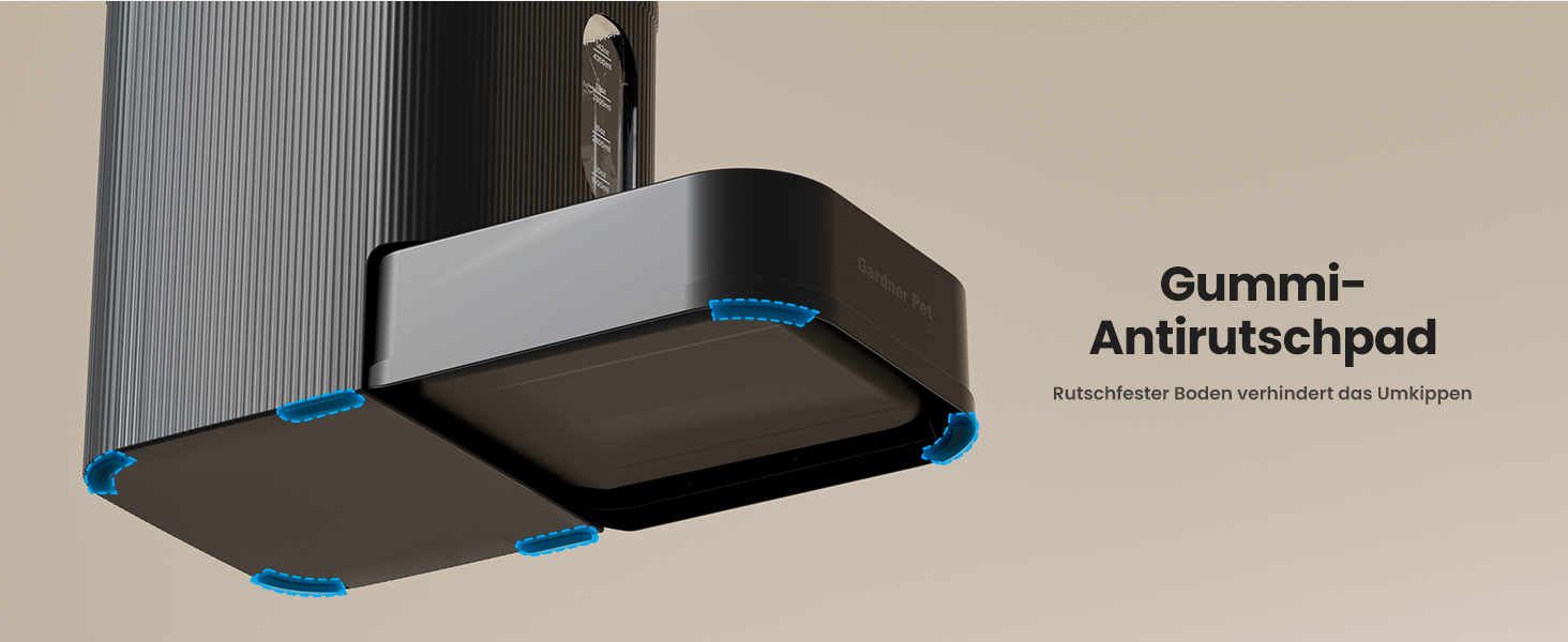 Автоматичний диспенсер води для собак та котів Gardner Pet 6.5L, годівниця, не потребує електрики, з нержавіючою чашею, велика ємність, BPA-free, безшумна, чорний