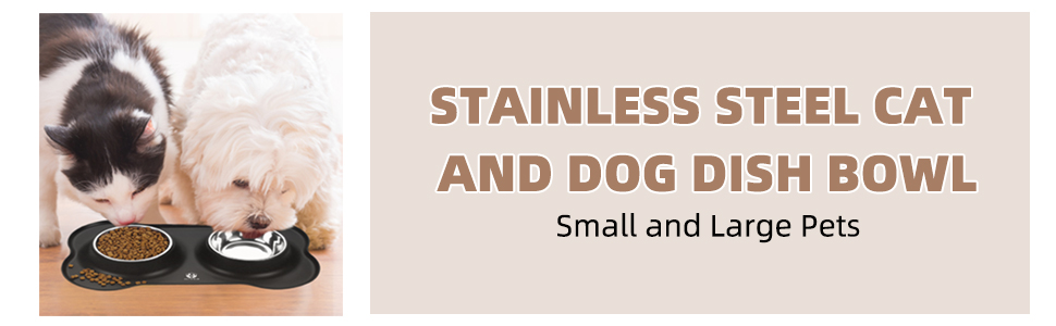 Набір мисок для тварин PET'S HUB з силіконовим килимком (Чорний, Маленький)