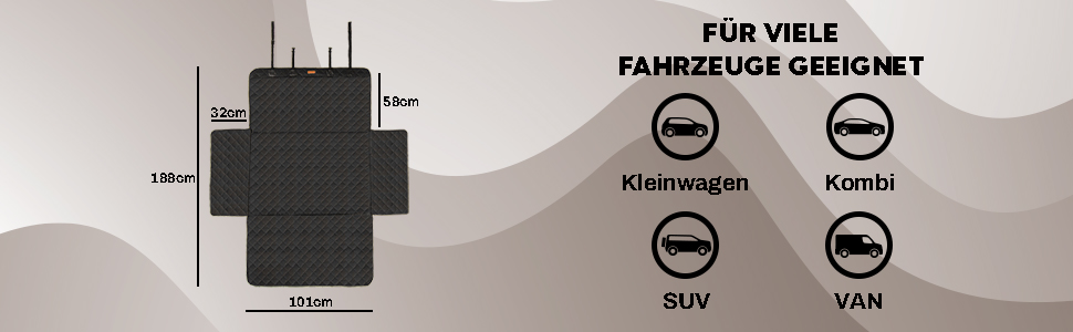 Захист для багажника автомобіля від бруду та подряпин для собак, водонепроникний, чорний, 174 x 190 см