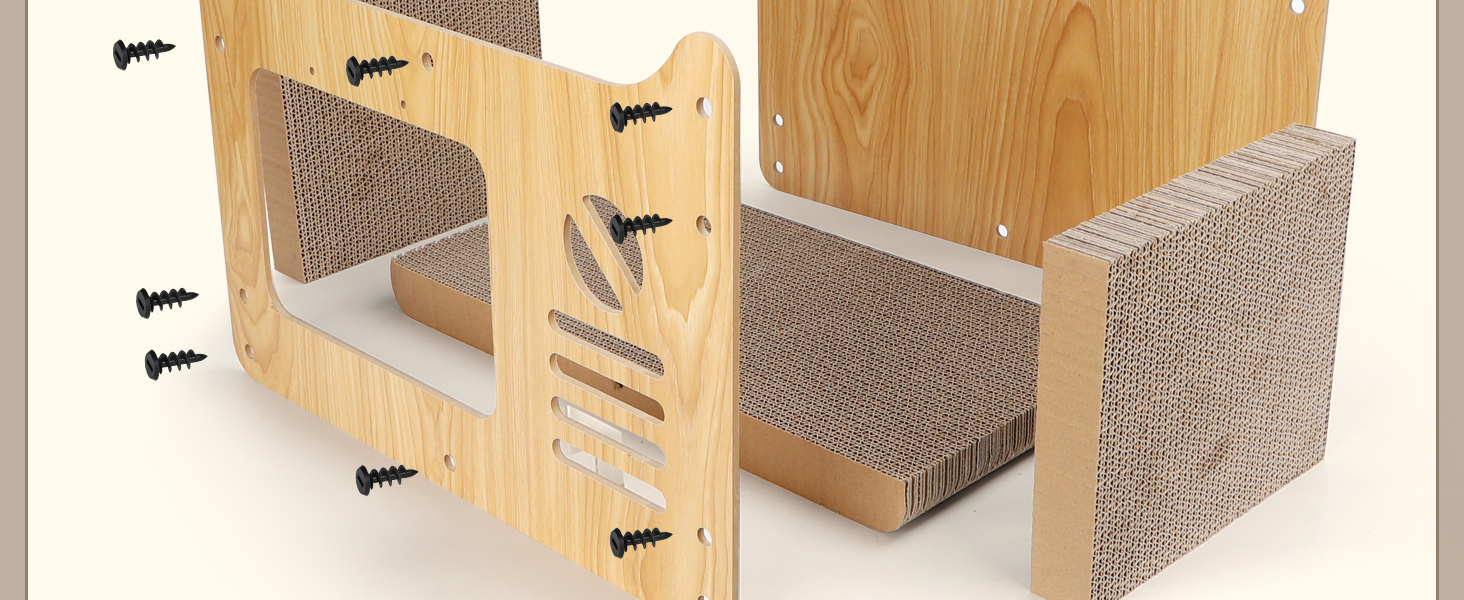 Котячий когтетоп Nobleza Hausform з іграшкою та м'ятою, 47,5x25x32,5 см, стійкий, захист меблів, великий