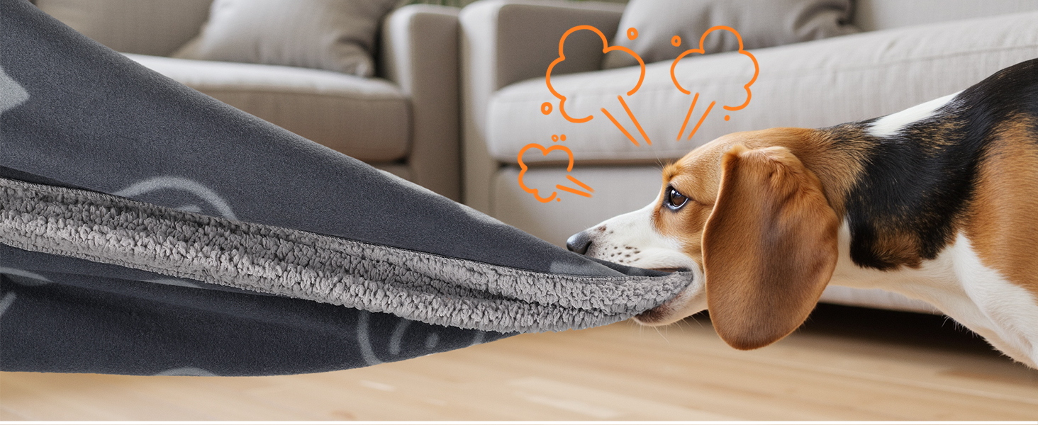 PETTOM Водонепроникний килимок для собак, 127 x 100 см, Sherpa Fleece, для середніх та великих собак, котів, м'який, з подвійним шаром, сірий