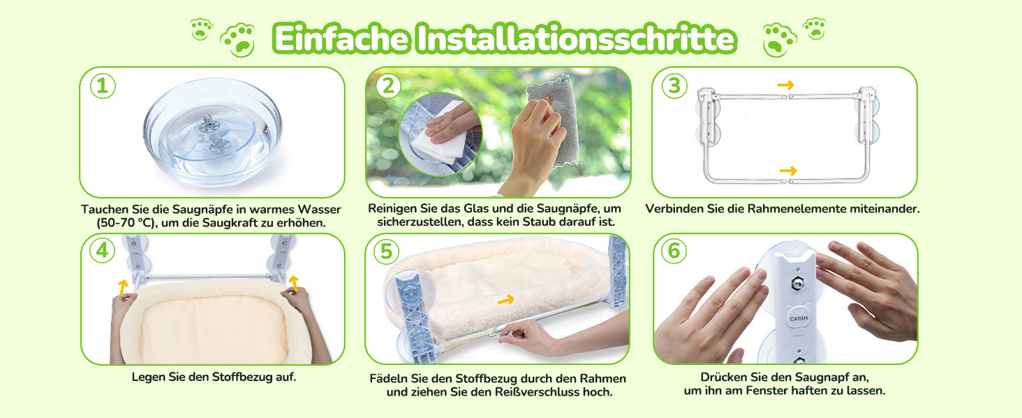 Кішка-гамак CATISM для вікна з подушкою, 52x30 см, до 20 кг, бежевий