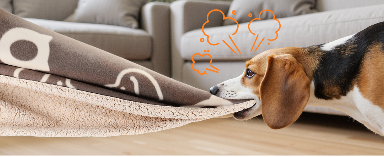 Водонепроникний лежак для собак PETTOM з флісу Sherpa, 127 x 100 см (Колір: Коричневий)