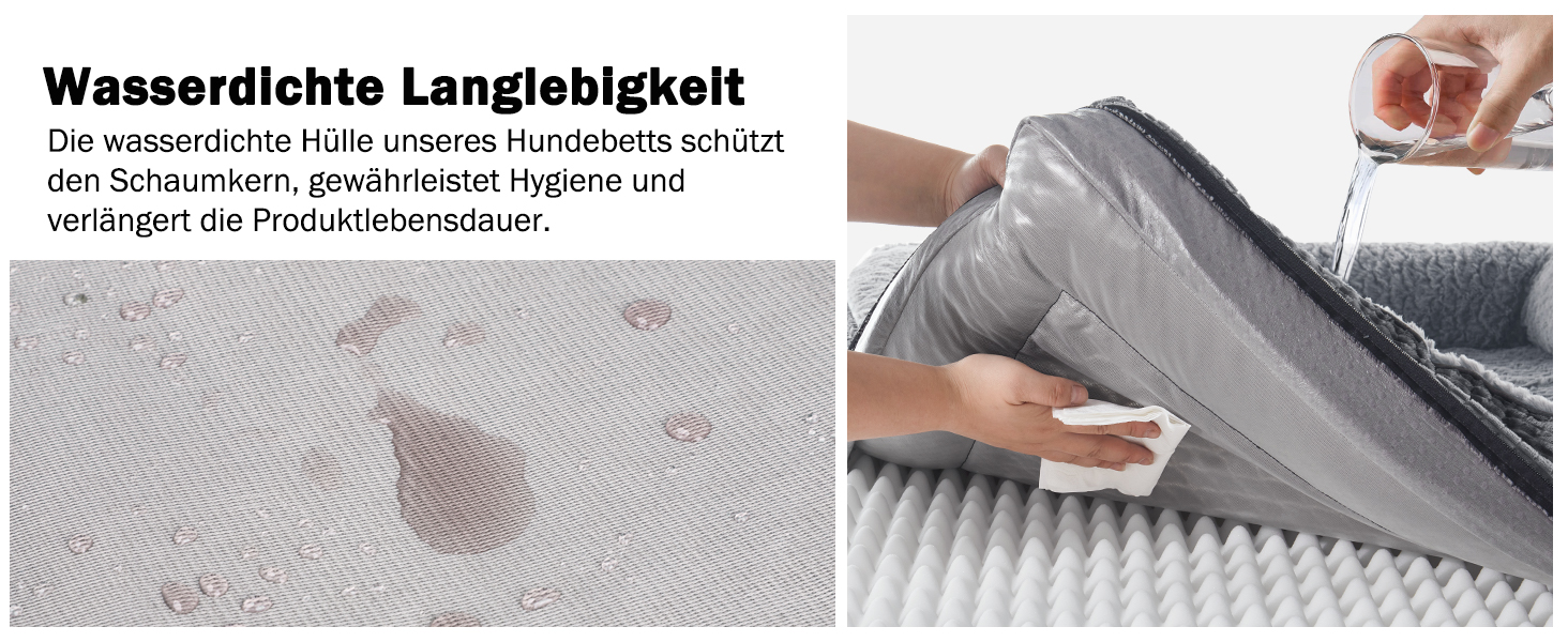 Ортопедичне ліжко для собак середніх та великих порід FURTIME, 89x64x18 см, сірий колір. Знімний та миючий кошик для собак з Memory Foam, з високим бортиком та антиковзким покриттям.