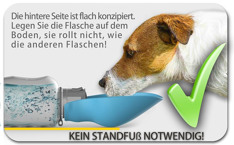 Набір для собак 2 шт: велика складана пляшка для води 800 мл та щітка для зубів | Пляшка для собак преміум-якість, блакитна, 800 мл