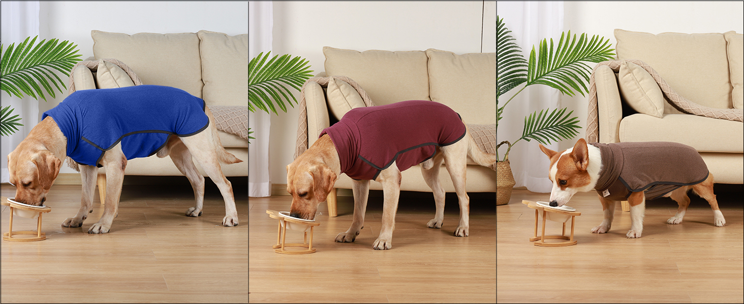 Теплий пуловер для собак, флісовий халат, зимовий халат для собак, пуловер для маленьких, середніх та великих собак - бордовий (S)