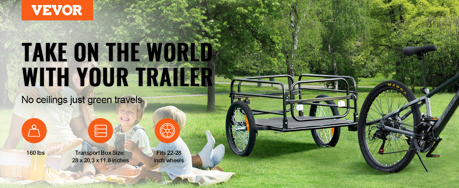 Веловідсік VEVOR, вантажопідйомність 88/100/72,6 кг, складаний, компактний, універсальна з'єднувальна муфта