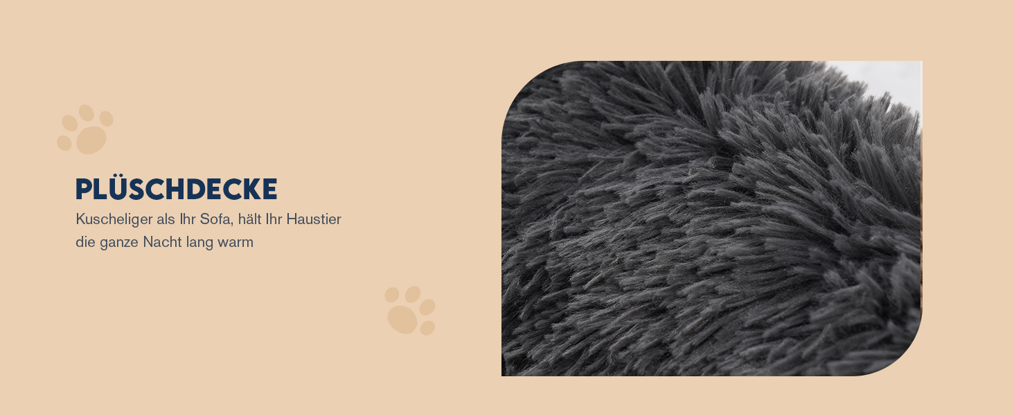 М'яке ліжко для котів Avont Flauschig, знімний та пральний чохол, диванчик для котів та маленьких собак - сірий