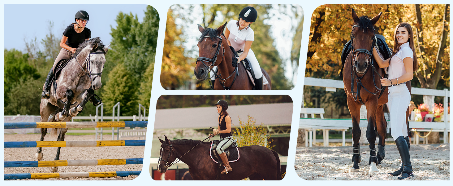 Спортивні штани для верхової їзди FitsT4 для жінок та дівчаток. Легінси для верхової їзди з силіконовими накладками на колінах, з боковими кишенями, дихаючі та еластичні. Ідеально підходять для верхової школи та їзди на велосипеді навесні/влітку. Чорний колір, розмір S