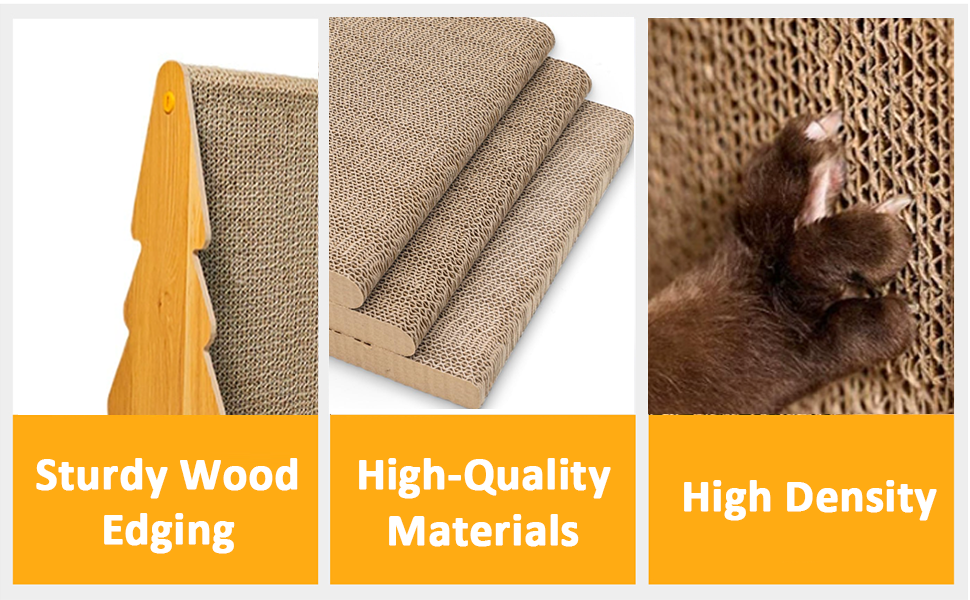 Котячий когтетоп ERNAN: 62 см, L-подібний, з картону, для захисту дивану, на стіну та кут