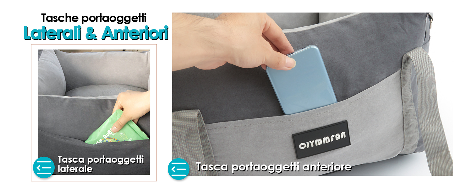 Автомобільний лежак для собак маленьких та середніх порід (до 15 кг), з висувним лежаком, знімний та миючий, з кишенями та ременем безпеки, зелений. Лежак для собак у машину (сірий).