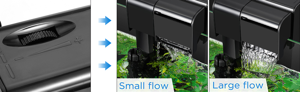 Фільтр для акваріума SOUSLOW 5W, 450 л/год, для акваріумів 10-100 літрів, з регулюванням потоку води та аерацією