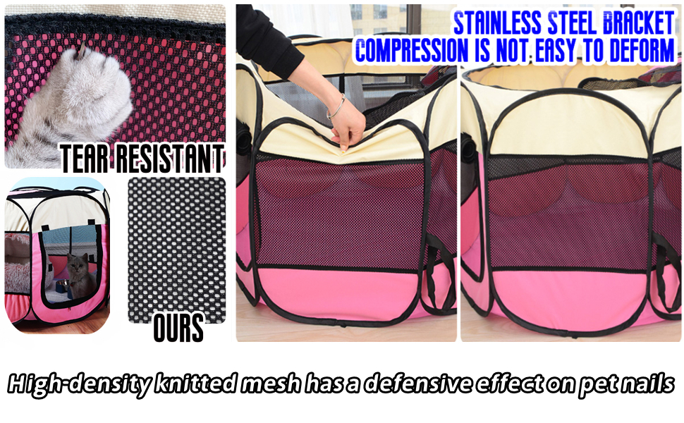 Кішка-бігове колесо Floving для домашніх тварин, складане, для використання в приміщенні та на вулиці, 8 прикрас, водонепроникне (M)