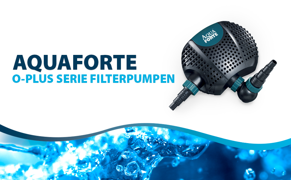 Насос AquaForte O-15000 Plus 135 Вт для водоспадів, фонтанів і фільтрів, продуктивність 15 м³/год, напір 6 м, кабель 10 м