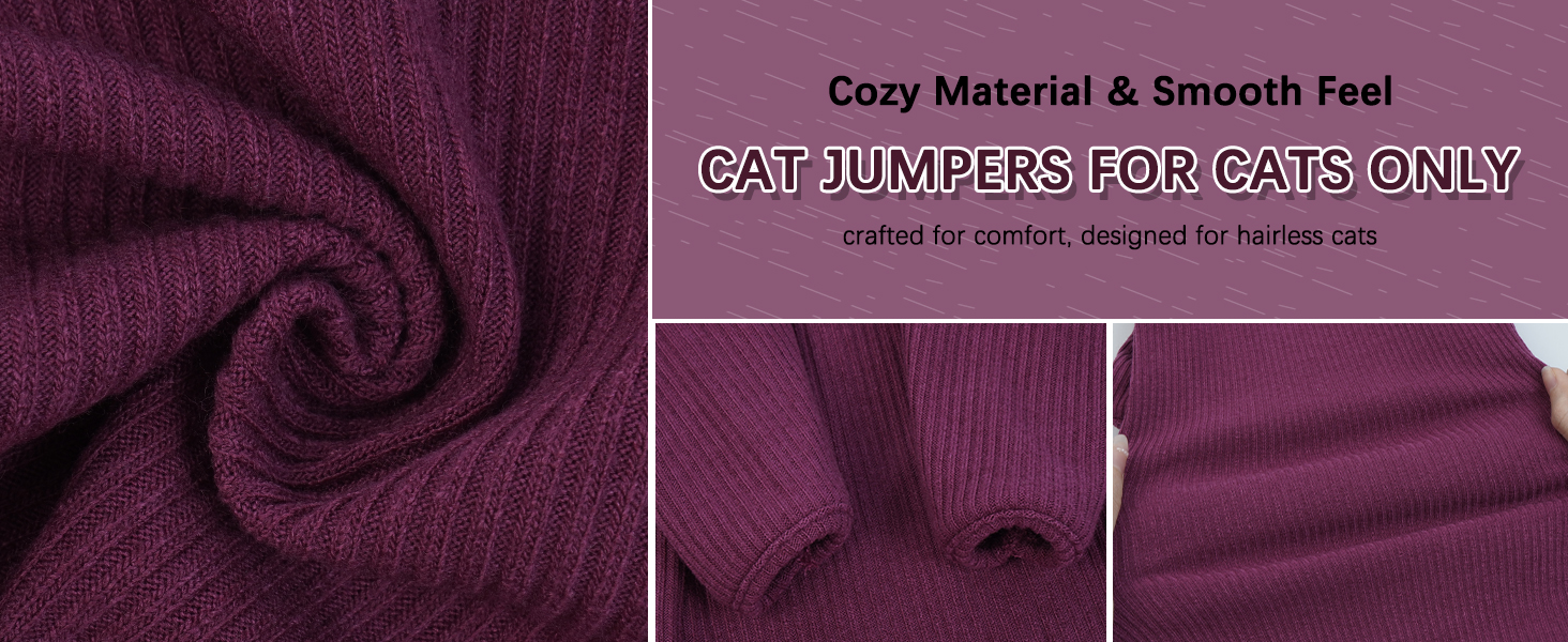 Теплий жилет для безшерстних котів з коміром-гетром, дихаючий, милий одяг для кошенят, теплий костюм для Sphynx, Cornish Rex, Devon Rex, Peterbald (XS, фіолетовий)