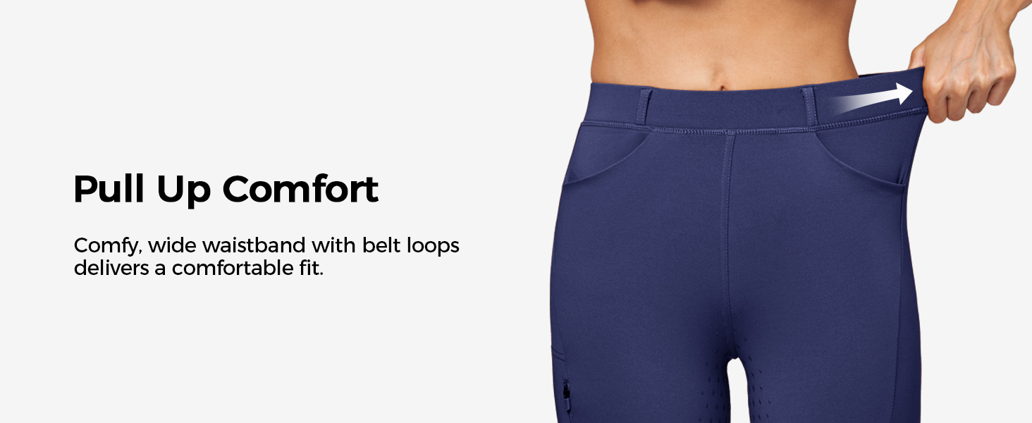 Спортивні штани для верхової їзди WILLIT Daen Reithose з флісовою підкладкою, повний силіконовий захват, кишені, петлі для ременя (M, Кофе)