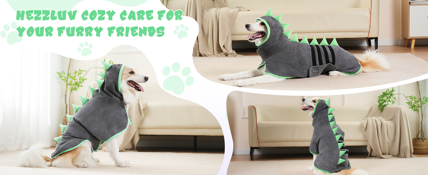 Рушник для собак з мікрофібри, швидко сохне, регульований, надзвичайно поглинаючий, для середніх та великих собак, легко одягається, (сіро-зелений, M)