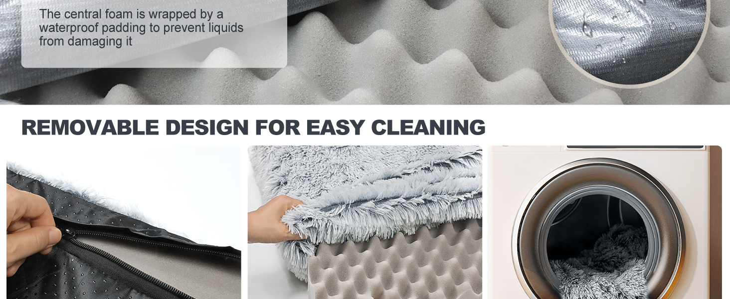 М'яке ліжко для собак, пухнасте килимок, ліжко-матрац для собак, омбре сірий, 75x50x8 см