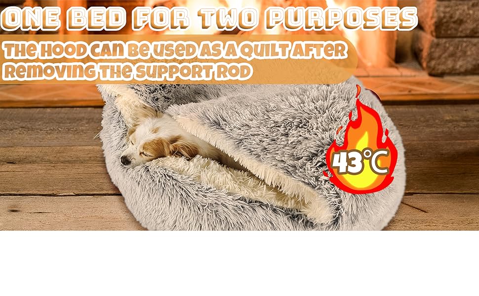 Крісло-гніздочко для собак YAGE, 80 см, з підставками – м'яке, заспокійливе ліжко для тварин до 20 кг, знімний, пральний чохол, розкішне, суперм'яке ліжко-печера для домашніх тварин