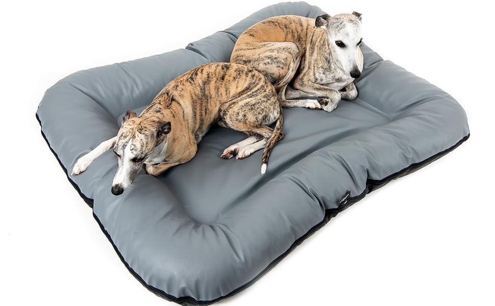 Крісло-ліжко для собак середніх порід Ella від 4L Textil: водостійке, з штучної шкіри, 90x70 см, графіт