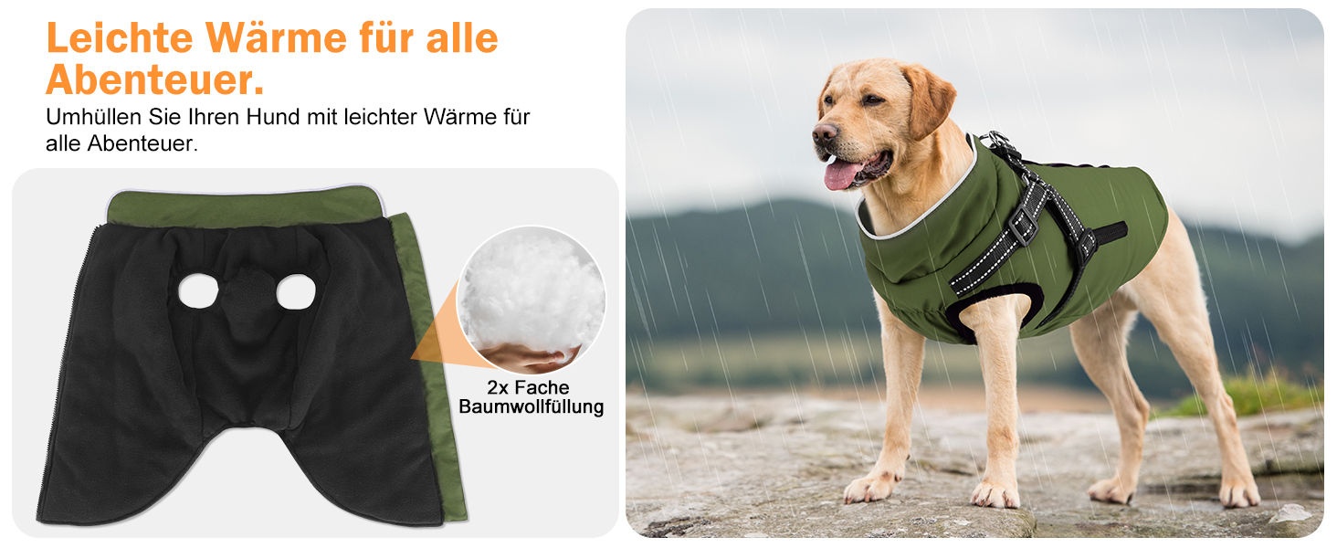 Зимовий теплий куртка для собак середнього розміру, червоний, бавовна, водонепроникний, з жилетом, світловідбиваючий