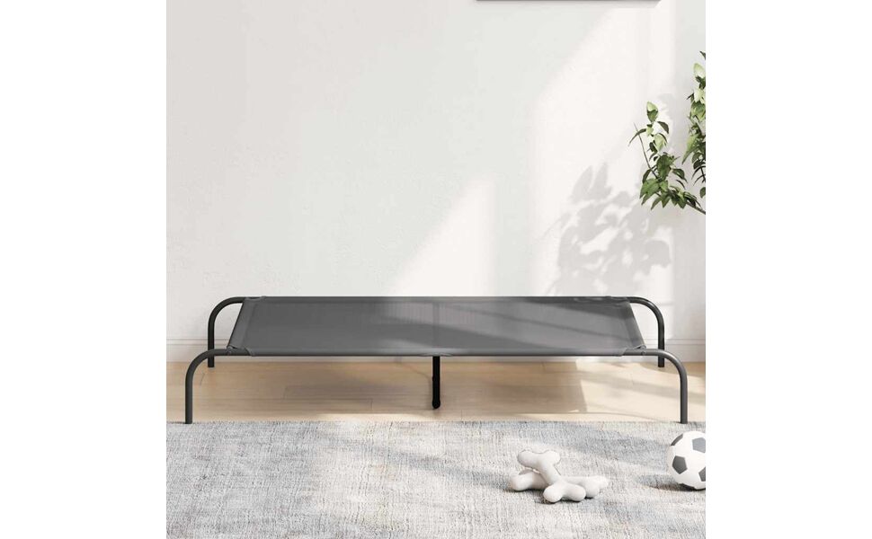 Підвищене собаче ліжко vidaXL 110x65x20 см Textilene та сталь. Собаче ліжко, лежанка, диванчик для собак, лежанка для домашніх тварин, місце для сну собаки, зовнішнє собаче ліжко