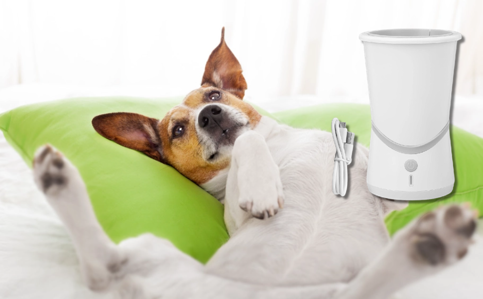 Електричний очищувач лап для собак, автоматичний перезаряджуваний мийник лап для домашніх тварин з регульованим тиском води для ретельного очищення