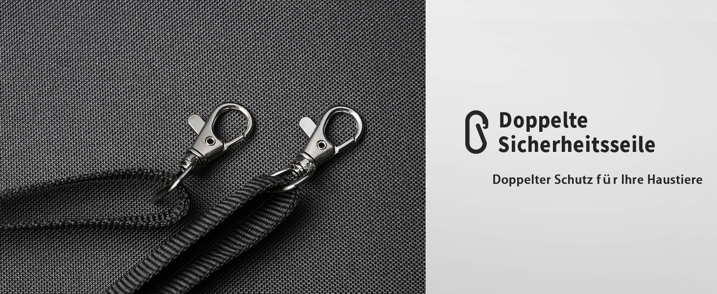 Візок для собак EchoSmile, складний, до 20 кг, для маленьких та середніх собак та котів, з поворотним ручкою, амортизацією та знімним чохлом (чорний)